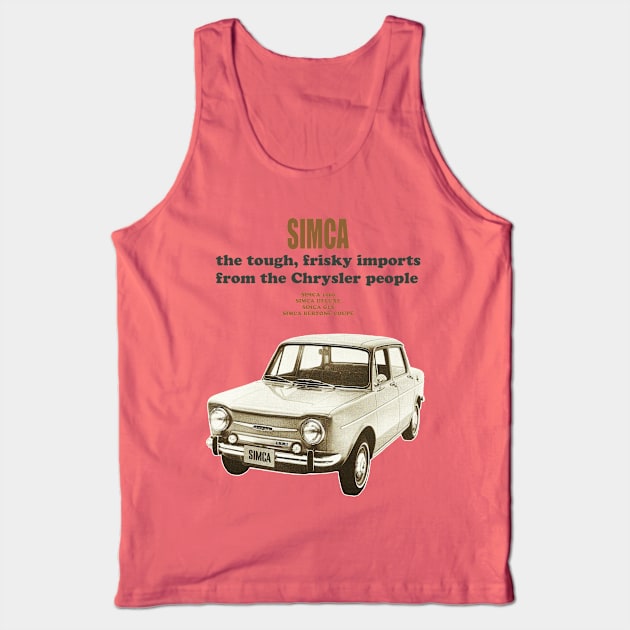 SIMCA 1000 - advert Tank Top by Throwback Motors